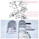 6G74 675 Engine Crank Bearing Bush Connecting Rod Bush Thrust Plate For Pajero Montero V45W V77W V97W 1052A354 MD311930 1052A389