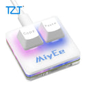 TZT O2L (White/Black) ZX (OSU) 2-Key Mini Keyboard Small Keyboard Custom Mini Keypad for Music and Games