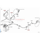 1PCS Rear Brake Handbrake Cable Fit For Outlander Airtrek GF7W GF8W GF2W GF6W 4820A261 4820A264 4820A637 (4WD)