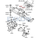 2PCS Left & Right Engine Rear Mounting Cushion for Mitsubishi Pajero IO Pinin H65 H67 H76 H77 5FM/T 1996-2001 MR510079 MR510080