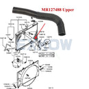 Upper Lower Radiator Hose for Mitsubishi L200 Triton K64T K74T 4D56 2.5D 1996-2007 MR127488 MR127489