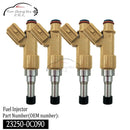 4pcs/Lot 100% New Fuel Injectors OEM 23250-0C090 0160-825-25 232500C090 016082525 For Toyota Tundra 2002-2014