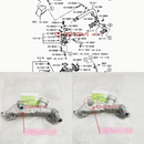 Cylinder Head Water By-pass Pipe For Aluminum Water Pipe For Pajero Montero V83W V93W 3.0L1305A123 1305A153