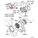Cooling Water Inlet Hose Fitting for Mitsubishi L200 Triton Hunter Strada K64T K74T KA4T 4D56 2.5D 1996- 1305A142 25125-42540