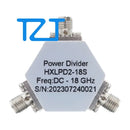 TZT HXLPD2-18S DC-18GHz One to Two Wideband Resistive Power Divider Micro-band Power Splitter with SMA Female Connector