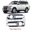 Front Bumper Lamp Cover for Mitsubishi Pajero Montero 4 MK4 V80 V90 2015 2016- 6400G121 6400G122 Fog Lamp Cover