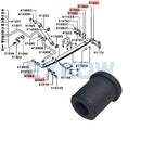 12PCS Rear Suspension Spring Bushings for Mitsubishi Pajero Montero Shogun 1 2 MK1 MK2 1982-2004 MB111203