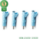 Set OF 4 Flow Matched high quality Fuel Injector Nozzle Injection 23250-23020 2325023020 For Yaris Vitz Verso Prius 23209-29015