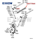 Engine Camshaft for Mitsubishi Lancer Colt CS3A CS3W 4G18 1.6L 2000-2013 MD375060