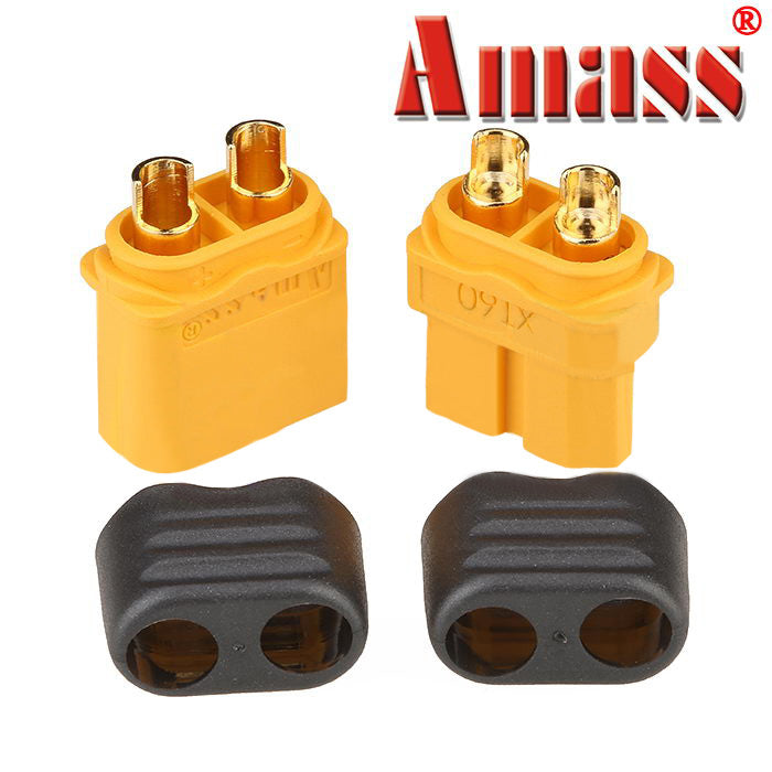 10 Pairs Amass XT60+ Plug Connector With Sheath Housing Male & Female For RC Drone