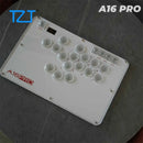 TZT HAMGEEK A16 Pro Hitbox Black/White 16-Button Arcade Stick Arcade Controller w/ Low Profile Silver Switches
