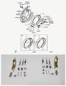 1PCS Rear Hand Brake Repair Kit Fit For Pajero Montero Shogun K96W KH6W KG5W V43W V65W V73W V75W V87W V93W MB858542 MB858543