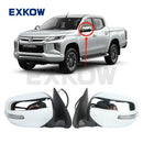 7 Wires Chrome Electric Control Rearview Door Mirror for Mitsubishi L200 Triton V KK1 KL1T KL3T KL4T 2015-2022 7632B837 7632B838