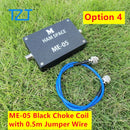 TZT ME-05 Blue/Black Shortwave Choke Coil 1-30MHz 100W Choke Ring with M Female Connector for FT-8 Interference Eliminating