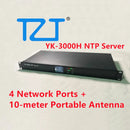 TZT YK-3000H NTP Server Network Time Server w/ 1U Chassis (1/2/3/4 Network Ports + 10-meter Portable Antenna)