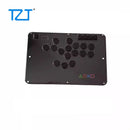 TZT HAMGEEK A16 Pro Hitbox Black/White 16-Button Arcade Stick Arcade Controller w/ Low Profile Silver Switches