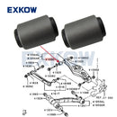 2PCS Rear Suspension Lower Arm Bushing for Mitsubishi Montero Pajero 3 4 MK3 MK4 V60 V70 V80 V90 2000-2020 MR374672