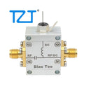 TZT 100kHz-1.0GHz 2A High Current Bias Tee 50ohms 50V RF DC Block with Gold-plated RF-SMA Female to RF/DC-SMA Female Connector