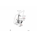 Rear Left Door Window Regulator Assembly For Pajero Montero V93W V95W V97W V98W 5743A089 MN167273 (5 Door Version Left Rudder)