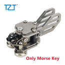 TZT HamGeek Stainless Steel CW Morse Key Portable Telegraph Key Paddle Key Magnetic Base (Trade Edition)/HAMCUBE Morse Trainer