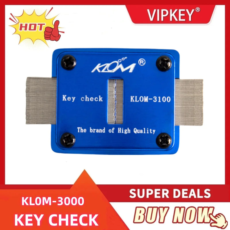 VIPKEY Genuine KLOM Key Check Checker Locksmith Tools Blank Key Slot Checker KLOM-3100