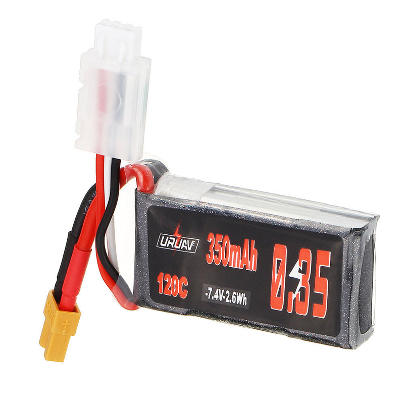 URUAV 7.4V 350mAh 120C 2S Lipo Battery XT30 Plug for DarwinFPV Baby Ape Pro Whoop Mobula7 Beta75x