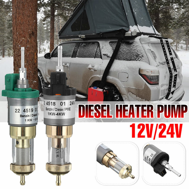 Hcalory 12V 24V Diesel Heater Pump Removable Washable for 1KW-5KW Diesel Air Heater