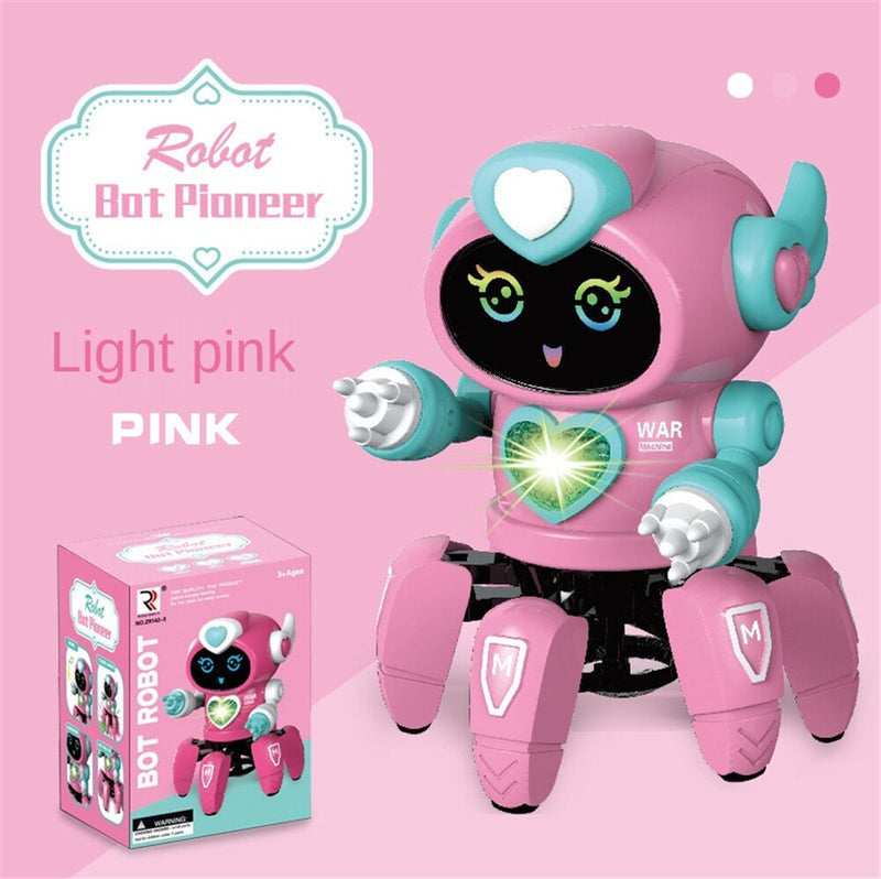 Mini Dancing Robot Hot Sale Dancing Electric Hexapod Robot Light Music Male and Female Children's Toys Luminous Toys