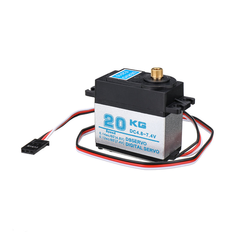 FLYUEACE 20KG Digital Servo All Copper Teeth Aluminum Middle Shell Servos