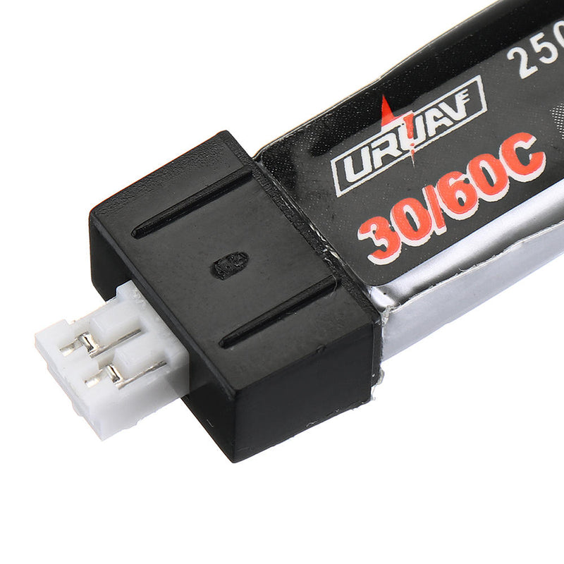 5Pcs URUAV 3.7V 250mAh 30C/60C 1S Lipo Battery PH2.0 for Tiny Whoop TINY6 6X