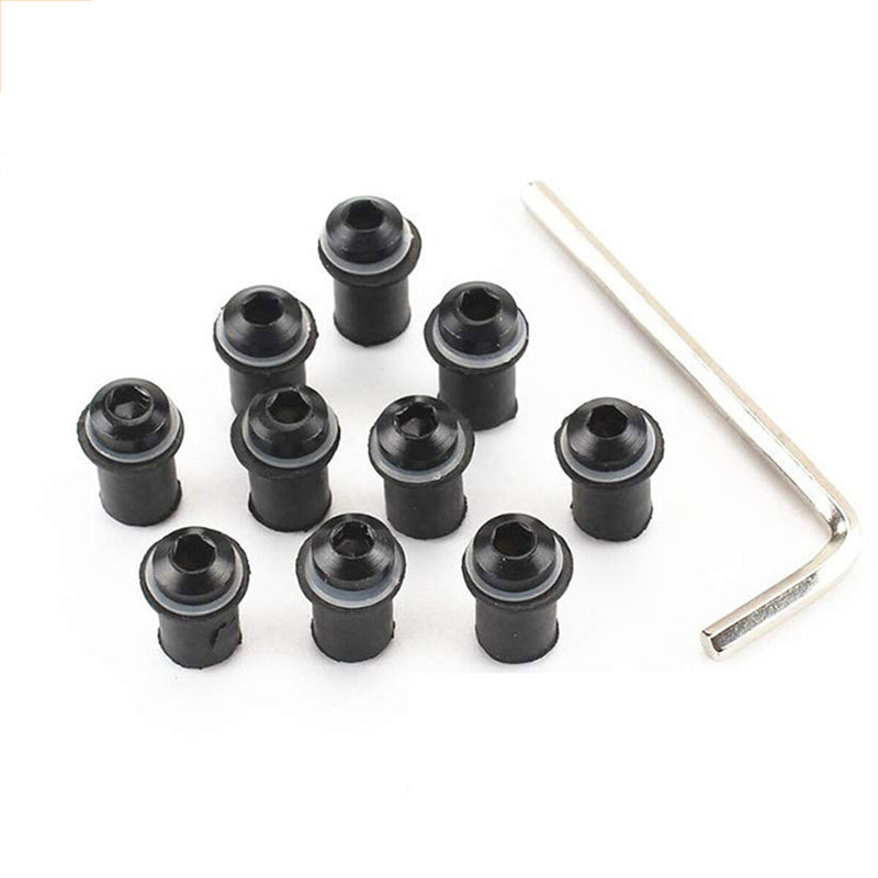 10PCS M5 Motorcycle Windscreen Windshield Screw Kit Nuts Washers With Wrench