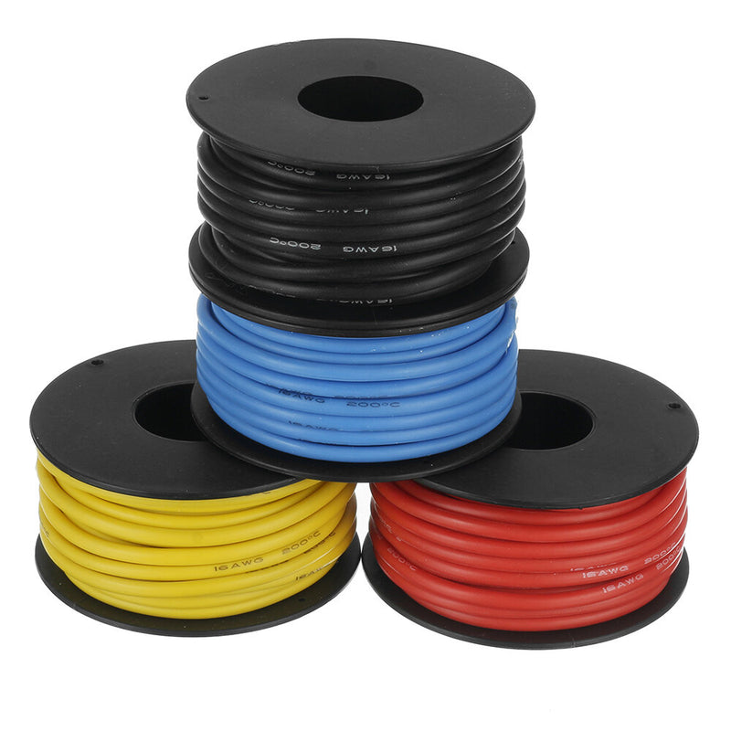 EUHOBBY 32m/40m 16AWG Soft Silicone Line High Temperature Tinned Copper Wire Cable Mix Box for RC Battery