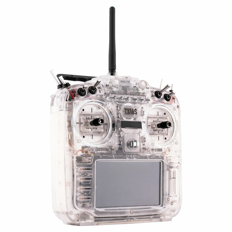 Radiomaster TX16S MKII Radio Transparent Version 2.4GHz 16CH V4.0 Hall Gimbal ELRS RGB Lighting System Support EdgeTX Radio Transmitter for FPV RC Drone