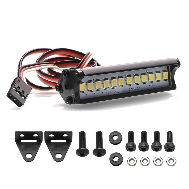 RC Car Part Roof LED Light Bar Lamp 52mm 85mm Searchlight for 1/10 TRX4 TRX6 Axial SCX10 KM RC Crawler Car Parts