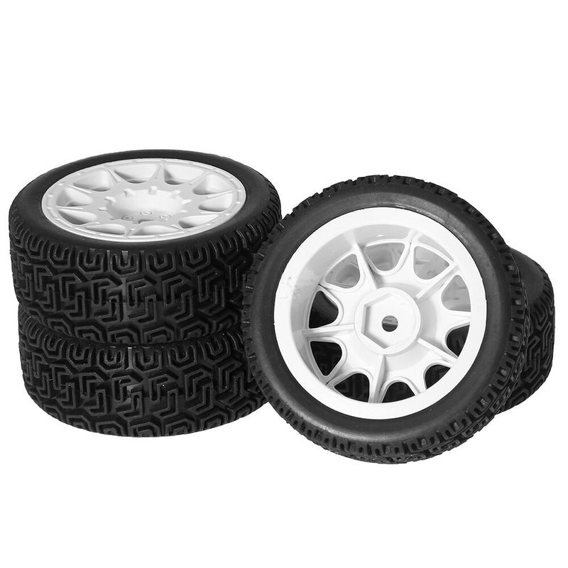 4pcs 68mm Flat Sports Rally Wheel Tires for 1:10 Tamiya XV02 Labyrinth Tire LC PTG Off-road 94123 Kyosho FW06 RC Car Parts
