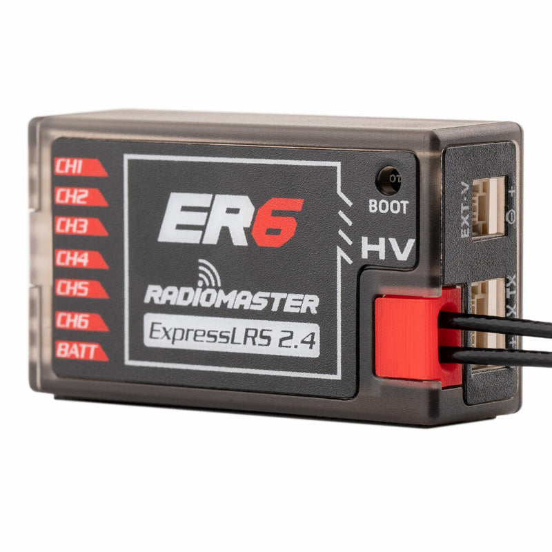 Radiomaster ER6 2.4GHz 6CH ExpressLRS ELRS RX 100mW PWM Receiver Support Voltage Telemetry for FPV RC Drone Airplane Glider