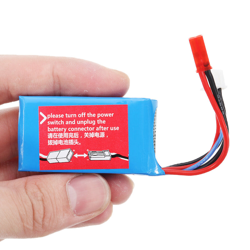 Wltoys 7.4V 1100mAh 20C 2S Lipo Battery JST Plug A949-27 for A949 A959 A969 A979 1/18 RC Vehicles