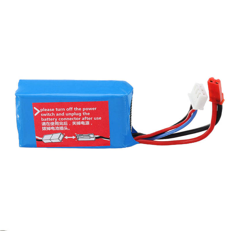 Wltoys 7.4V 1100mAh 20C 2S Lipo Battery JST Plug A949-27 for A949 A959 A969 A979 1/18 RC Vehicles