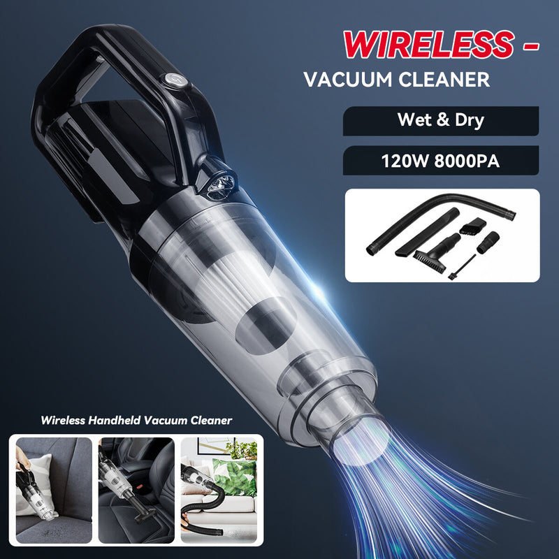 Andeman 8000Pa 120W Wireless Handheld Vacuum Cleaner LED Dual-Charge Mode Wet Dry Cleaner for Home Office Cars