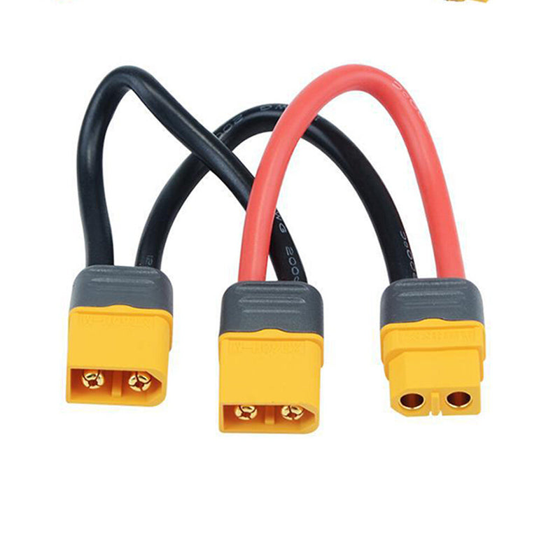 Amass XT60 Series Battery Pack Connector Adapter Cable 1 Female to 2 Male 12AWG 10CM for RC Lipo Battery