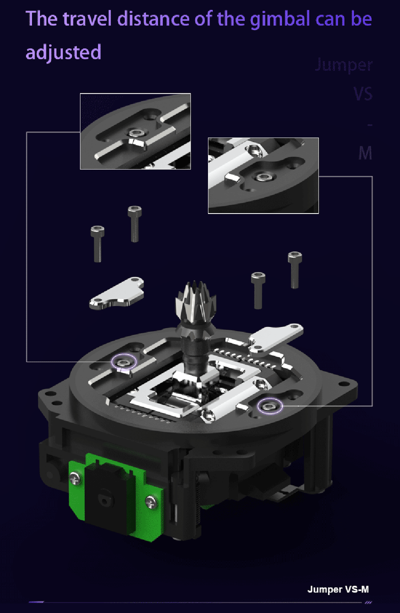 JumperRC RDC90/Hall Sensor Gimbals VS-M Adjustable Gimbal 2pcs (M2) for T20 T20S Radio Transmitter Replacement Parts