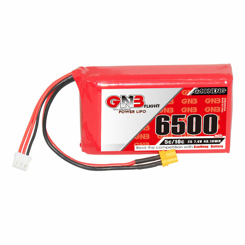 Gaoneng 7.4V 6500mAh 5C 2S LiPo Battery XT30 Plug for Radiomaster Boxer Transmitter