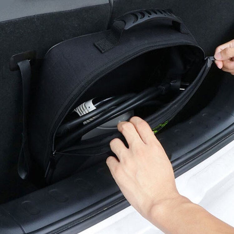 Car Energy Charging Cable Storage Bag Vehicle Charger Plugs Sockets Container Case Waterproof Carry Bag