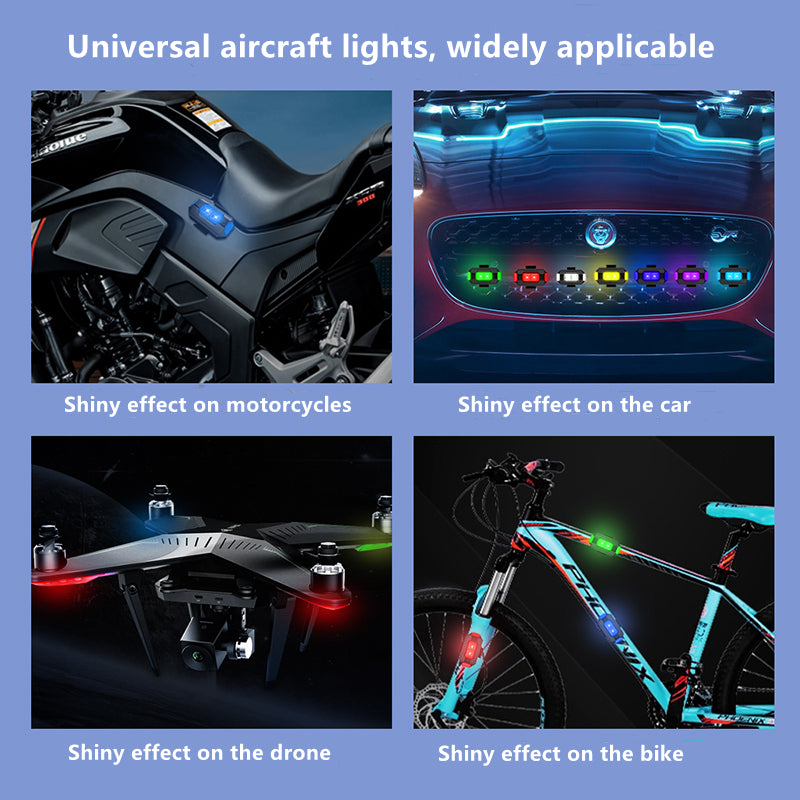 Seven-color Night Flying LED Flash Light Rechargeable Warning Signal Lamp AntiCollision Strobe Blinker for DJI/FIMI RC Drone Quadcopter