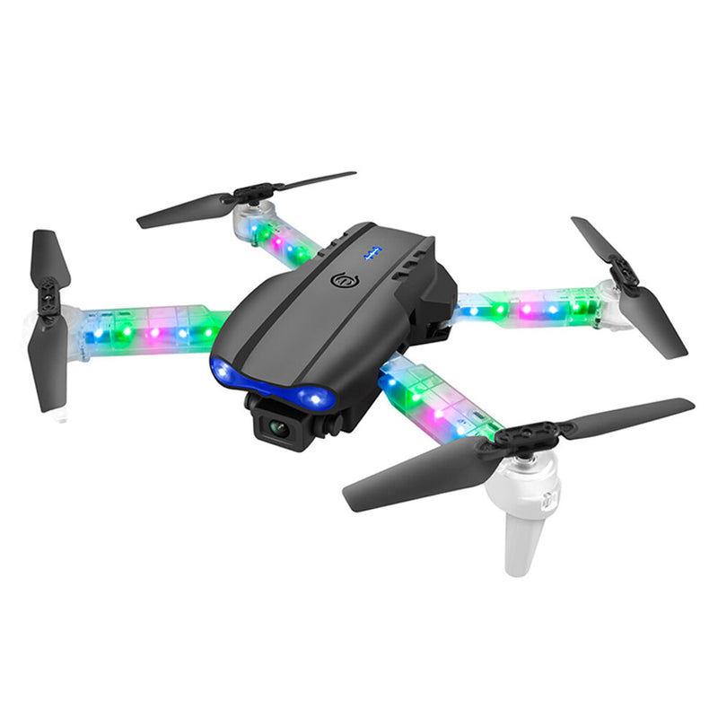 YLR/C E99D WiFi FPV with HD Dual Camera Lighting Arms Optical Flow Positioning Colorful LED Light Foldable RC Drone Quadcopter RTF