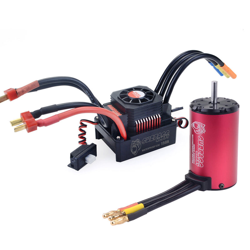 Surpass Hobby Diamond Seriers Waterproof 4076 2250KV Brushless Motor with 150A ESC for 1/8 RC Vehicles