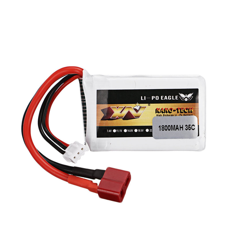 XW Power 7.4V 1800mAh 35C 2S LiPo Battery for Wltoys A959-b A969-b A979-b A929-b RC Car