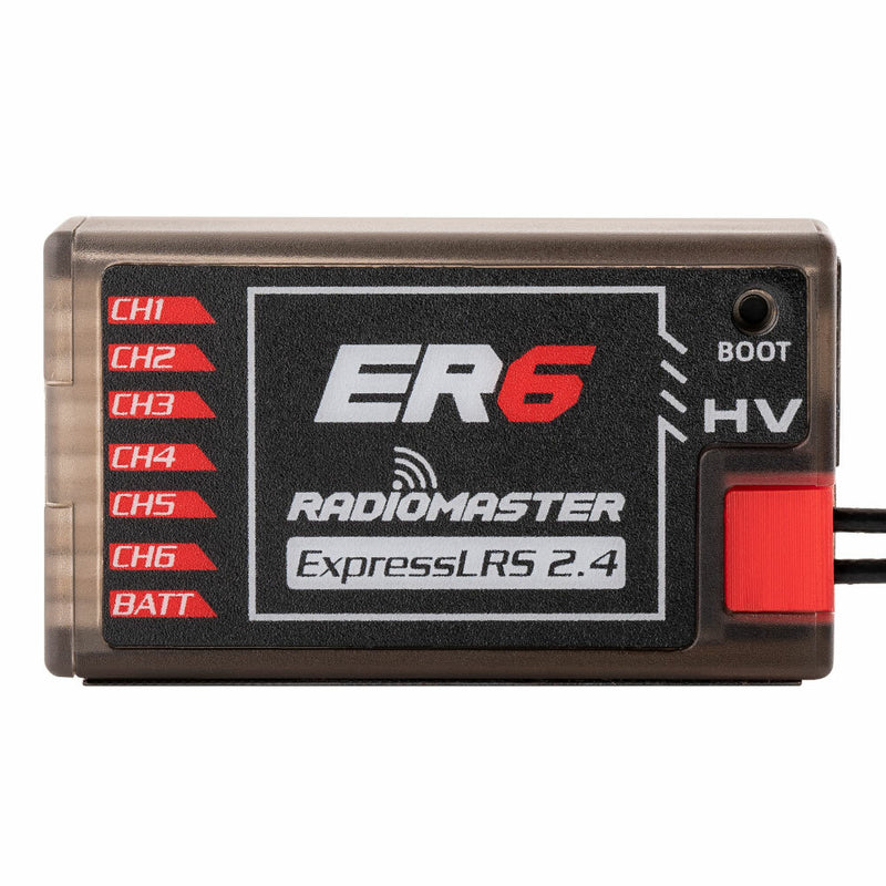 Radiomaster ER6 2.4GHz 6CH ExpressLRS ELRS RX 100mW PWM Receiver Support Voltage Telemetry for FPV RC Drone Airplane Glider