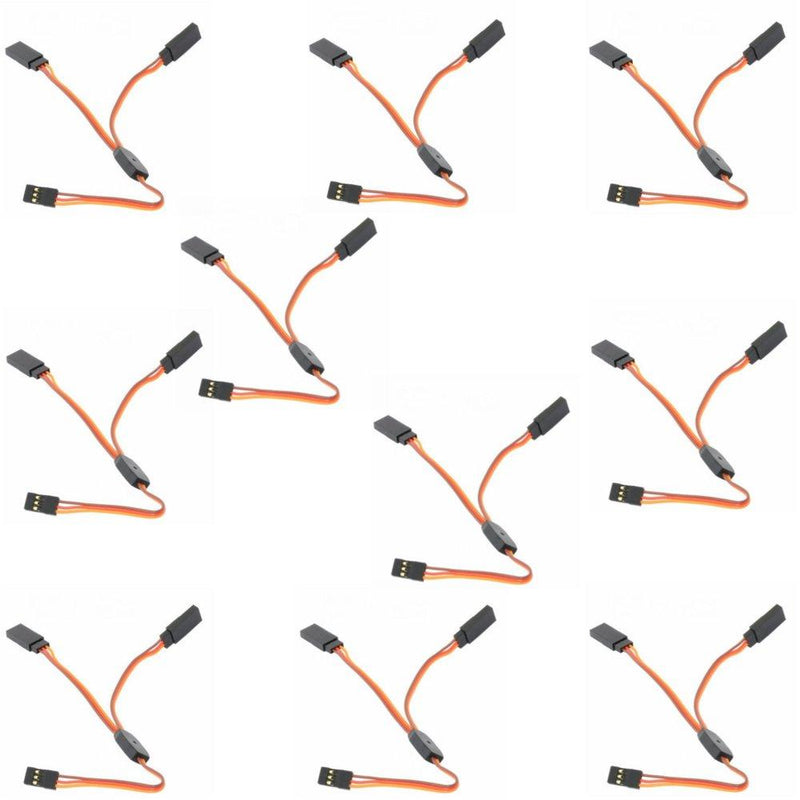 10PCS Amass 15cm Y Servo Cable Lead Splitter For JR Spektrum HITEC