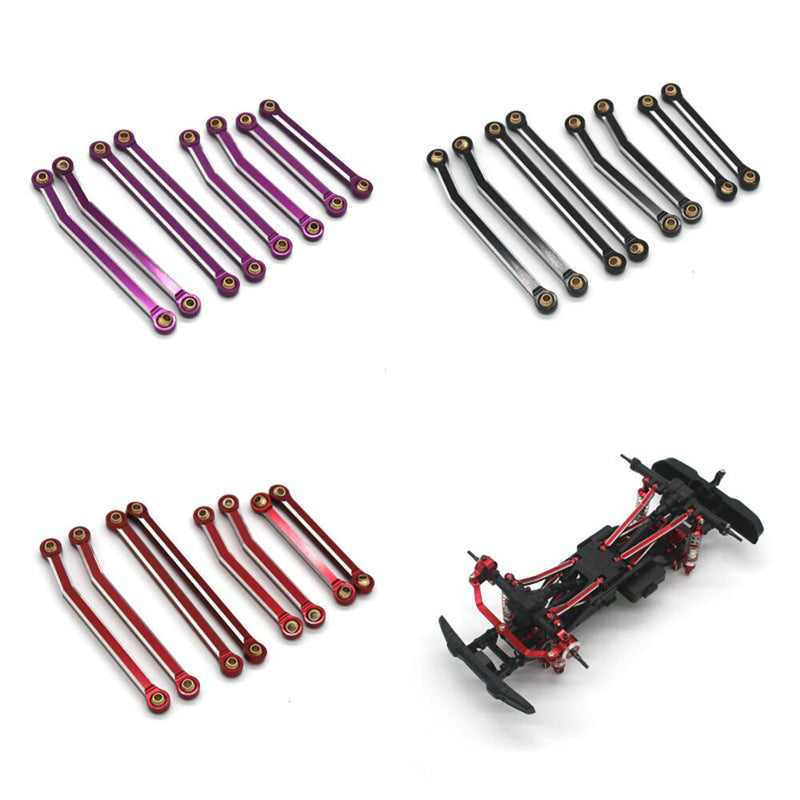 8Pcs Metal Po Linkage Tie Link Rod Kit JJRC C8801 Austar AX-8560 TRX4M 1/18 RC Car Parts